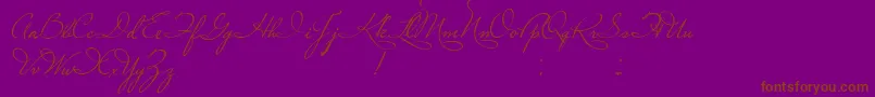 Czcionka PlasterOfParis – brązowe czcionki na fioletowym tle