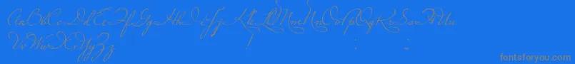 PlasterOfParis Font – Gray Fonts on Blue Background