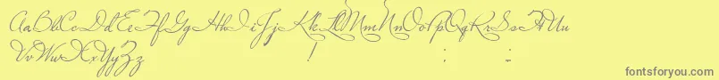 PlasterOfParis-Schriftart – Graue Schriften auf gelbem Hintergrund