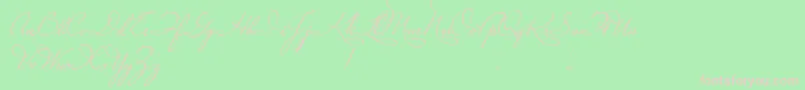 フォントPlasterOfParis – 緑の背景にピンクのフォント