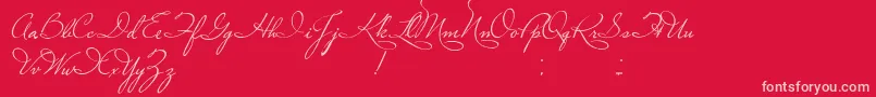 PlasterOfParis-Schriftart – Rosa Schriften auf rotem Hintergrund