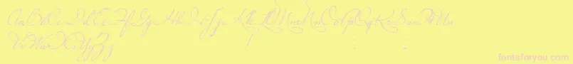 PlasterOfParis Font – Pink Fonts on Yellow Background