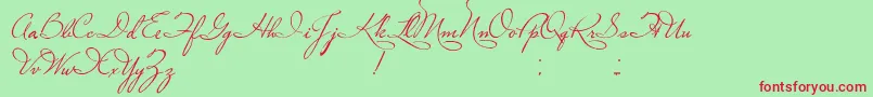 PlasterOfParis Font – Red Fonts on Green Background