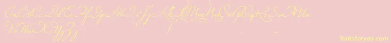 PlasterOfParis Font – Yellow Fonts on Pink Background