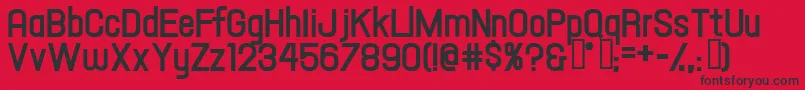 Hallandaletextbold Font – Black Fonts on Red Background