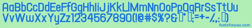 Hallandaletextbold Font – Blue Fonts on Green Background