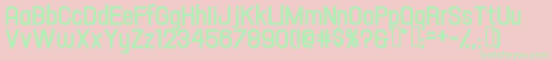 Hallandaletextbold Font – Green Fonts on Pink Background
