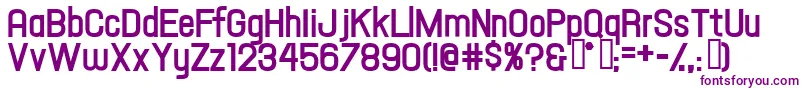 Hallandaletextbold-fontti – violetit fontit valkoisella taustalla