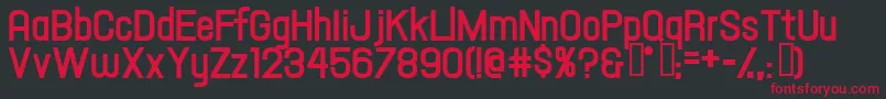 Hallandaletextbold Font – Red Fonts on Black Background