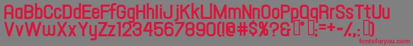 Hallandaletextbold Font – Red Fonts on Gray Background