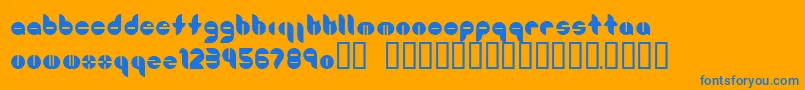 Bouncer Font – Blue Fonts on Orange Background