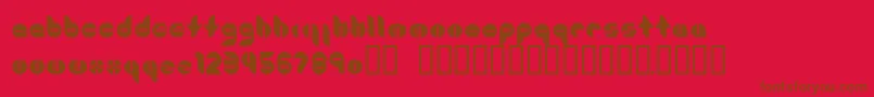 Bouncer Font – Brown Fonts on Red Background