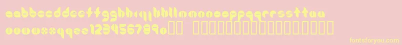Bouncer Font – Yellow Fonts on Pink Background