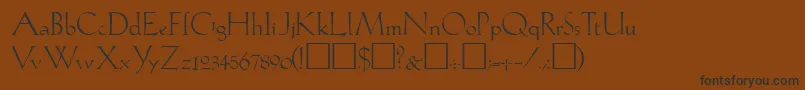 Lil Font – Black Fonts on Brown Background