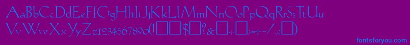 Lil-Schriftart – Blaue Schriften auf violettem Hintergrund