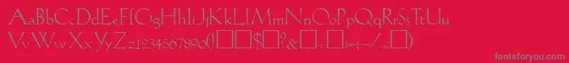 Lil Font – Gray Fonts on Red Background
