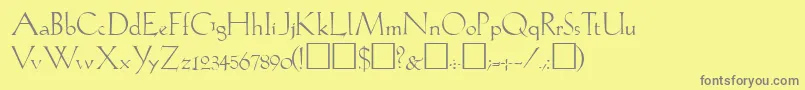 Lil Font – Gray Fonts on Yellow Background
