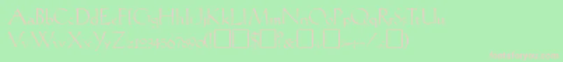 Fonte Lil – fontes rosa em um fundo verde