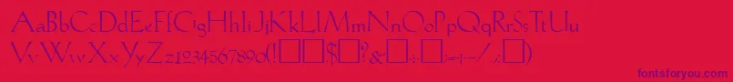 Lil Font – Purple Fonts on Red Background