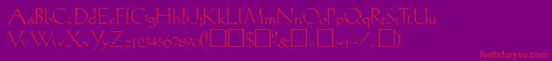 Lil-Schriftart – Rote Schriften auf violettem Hintergrund