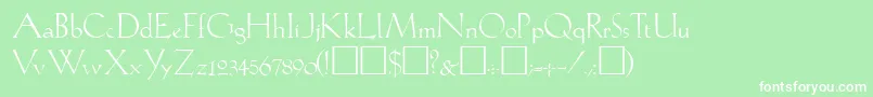 フォントLil – 緑の背景に白い文字