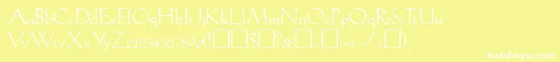 Fonte Lil – fontes brancas em um fundo amarelo