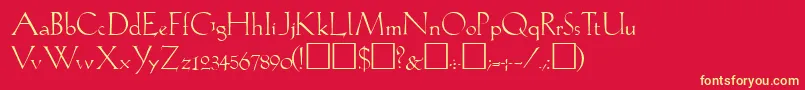 Lil Font – Yellow Fonts on Red Background