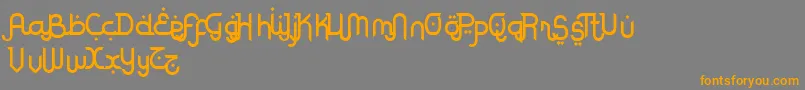 RodjaAlternatesEnd Font – Orange Fonts on Gray Background