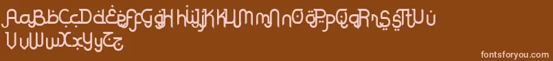 Шрифт RodjaAlternatesEnd – розовые шрифты на коричневом фоне