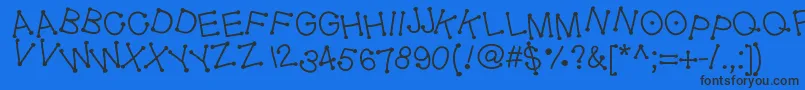 Geldoticajumpyf Font – Black Fonts on Blue Background