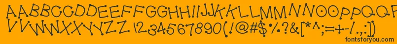 Geldoticajumpyf Font – Black Fonts on Orange Background
