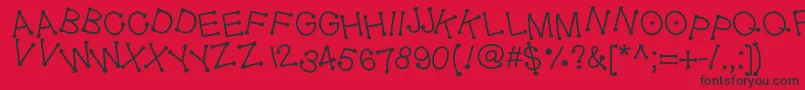 Geldoticajumpyf Font – Black Fonts on Red Background