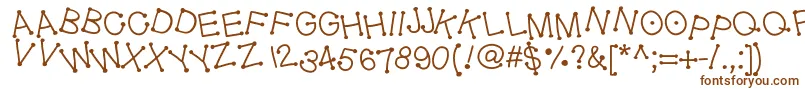 Geldoticajumpyf Font – Brown Fonts on White Background