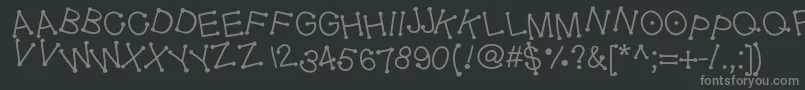 Geldoticajumpyf-Schriftart – Graue Schriften auf schwarzem Hintergrund