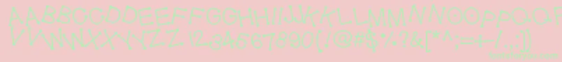 Geldoticajumpyf Font – Green Fonts on Pink Background