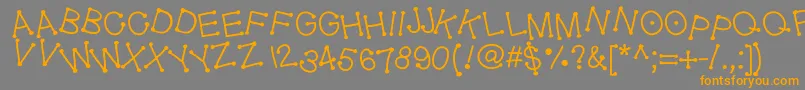 Geldoticajumpyf Font – Orange Fonts on Gray Background