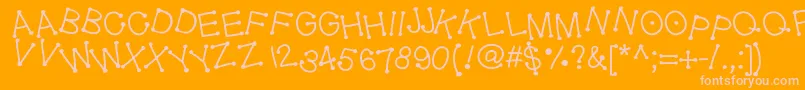 Geldoticajumpyf Font – Pink Fonts on Orange Background