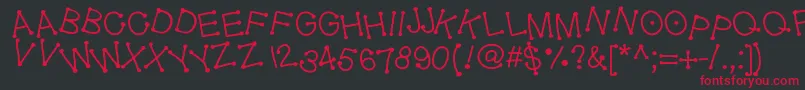 Geldoticajumpyf Font – Red Fonts on Black Background