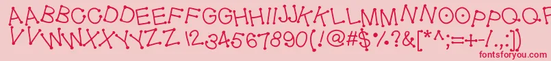 Geldoticajumpyf Font – Red Fonts on Pink Background