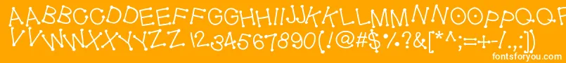 Geldoticajumpyf Font – White Fonts on Orange Background