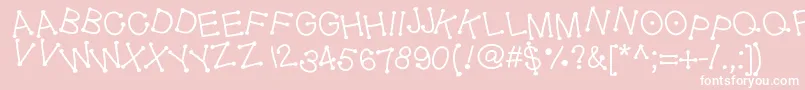 Geldoticajumpyf Font – White Fonts on Pink Background