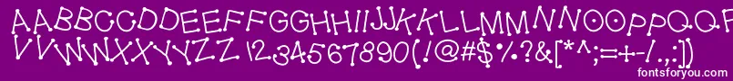 Geldoticajumpyf Font – White Fonts on Purple Background