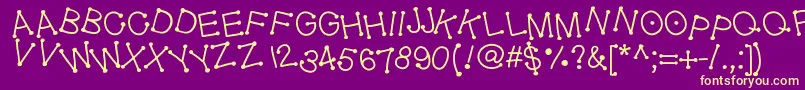 Geldoticajumpyf Font – Yellow Fonts on Purple Background