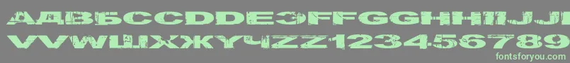 Gulagdecay Font – Green Fonts on Gray Background