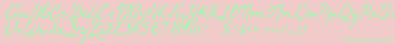 Goodvibes Font – Green Fonts on Pink Background