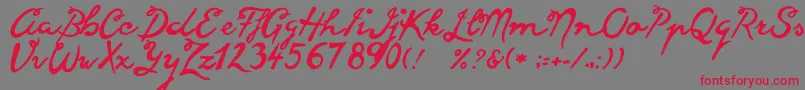 Goodvibes Font – Red Fonts on Gray Background