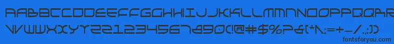 Шрифт GalgaboldCondensed – чёрные шрифты на синем фоне