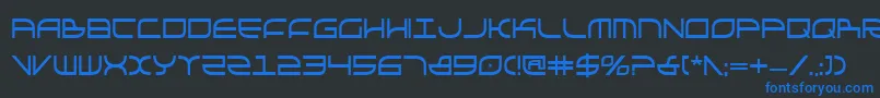 Шрифт GalgaboldCondensed – синие шрифты на чёрном фоне