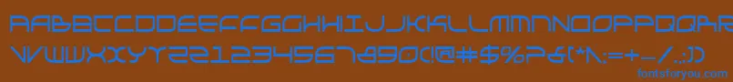 GalgaboldCondensed Font – Blue Fonts on Brown Background