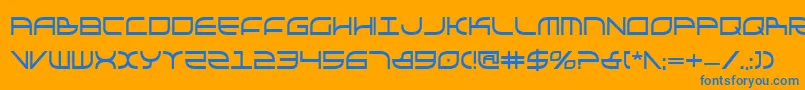 GalgaboldCondensed Font – Blue Fonts on Orange Background